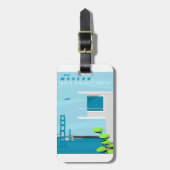 サンフランシスコの荷物のラベル ラゲッジタグ (正面縦)