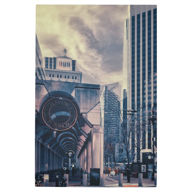 サンフランシスコの街並み メタルプリント (正面)