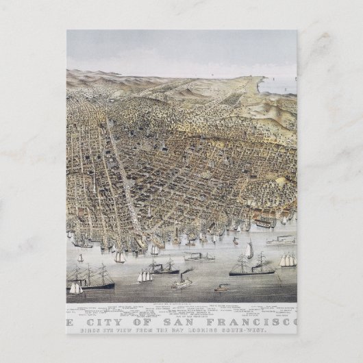 サンフランシスコの見解， 1878 ポストカード (正面)
