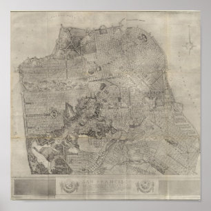 サンフランシスコの計画の地図書の地図 ポスター