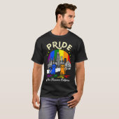 サンフランシスコの誇り カリフォルニアの猫 虹 Tシャツ (正面フル)