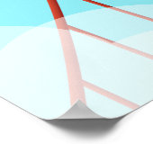 サンフランシスコの象徴的なゴールデンゲートブリッジイラストラ ポスター (角)