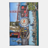 サンフランシスコの象徴的アトラクション キッチンタオル (縦)