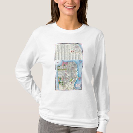 サンフランシスコの通り地図 Tシャツ (正面)