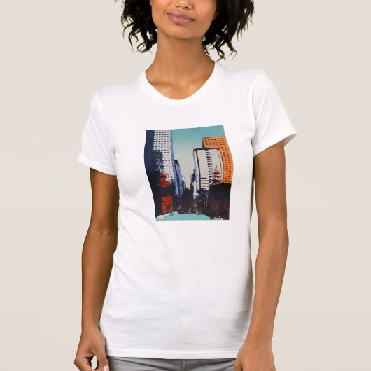 サンフランシスコの都市景観のファインアートのティー Tシャツ (正面)