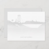 サンフランシスコの霧の文モダン具パーソナライズされた ノートカード (正面/裏面)