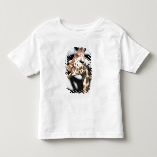 サンフランシスコの面白い顔の網目キリン トドラーTシャツ (正面)