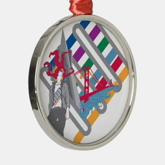 サンフランシスコの風景 メタルオーナメント (右)