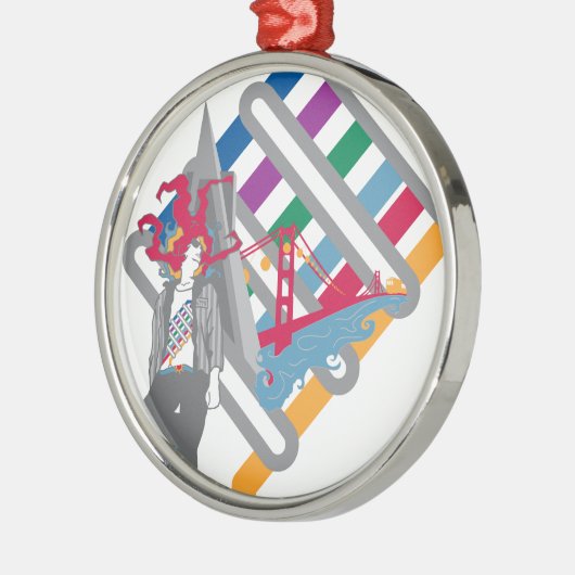 サンフランシスコの風景 メタルオーナメント (左)