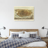 サンフランシスコの鳥瞰図 キャンバスプリント (インサイチュ (寝室))