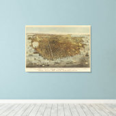 サンフランシスコの鳥瞰図 キャンバスプリント (インサイチュ (ウッドフロア))