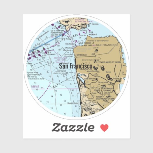 サンフランシスコのCAチャ航海のート シール (シート)