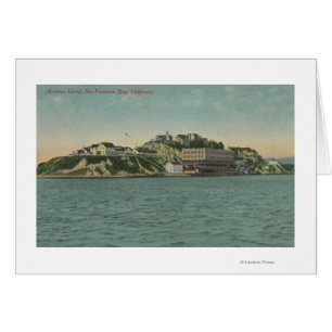 サンフランシスコのCAAlcatrazの島の刑務所の眺め
