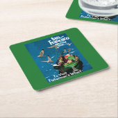 サンフランシスコのCaliforniaFishermanの波止場 スクエアペーパーコースター (アングル)