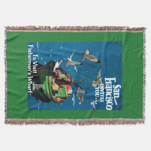 サンフランシスコのCaliforniaFishermanの波止場 スローブランケット (正面)