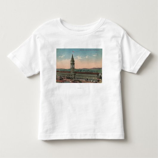 サンフランシスコのCAUnionのフェリーターミナルの建物 トドラーTシャツ (正面)