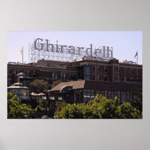 サンフランシスコのGHIRARDELLIの正方形 ポスター