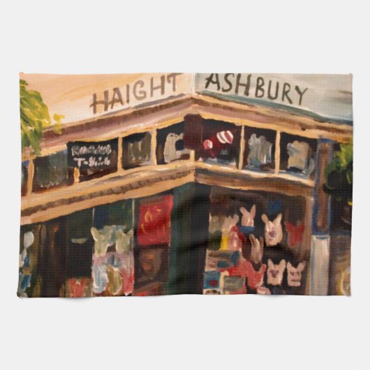 サンフランシスコのHaight Ashbury キッチンタオル (横)
