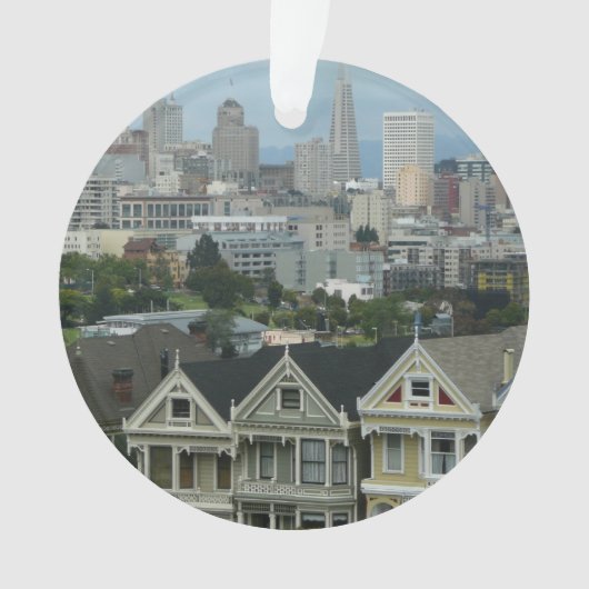サンフランシスコはがきロウシティシーン写真 オーナメント (正面)