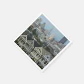 サンフランシスコはがきロウシティシーン写真 スタンダードカクテルナプキン (角)