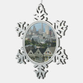 サンフランシスコはがきロウシティシーン写真 スノーフレークピューターオーナメント (右)