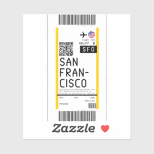 サンフランシスコへの搭乗券(SFO) シール