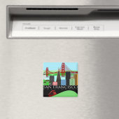 サンフランシスコイラストレーション磁石 マグネット (インサイチュ (食洗機))