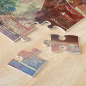 サンフランシスコウォーターカラーCItyスケープカスタム文字 ジグソーパズル (側面)