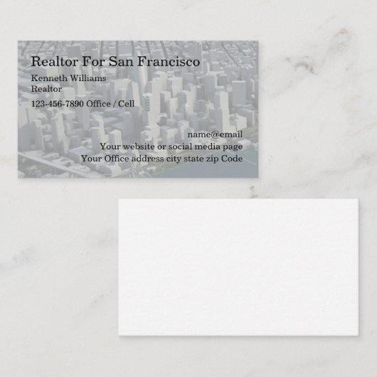 サンフランシスコエ実在ステートエージェント 名刺 (正面/裏面)