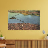 サンフランシスコオークランド湾の橋 キャンバスプリント (インサイチュ (リビング))