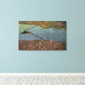 サンフランシスコオークランド湾の橋 キャンバスプリント (インサイチュ (ウッドフロア))