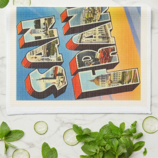 サンフランシスコカリフォルニアカリフォルニア古い旅行記念品 キッチンタオル (折り畳み)