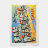 サンフランシスコカリフォルニアカリフォルニア古い旅行記念品 キッチンタオル (縦)