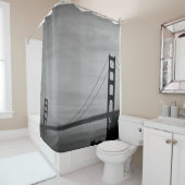 サンフランシスコカリフォルニアゴールデンクールゲートB&W シャワーカーテン (インサイチュ)