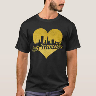 サンフランシスコカリフォルニアスカイラインハートヴィンテージ1 Tシャツ
