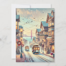 サンフランシスコクリスマスミニマリストホリデーカード シーズンカード