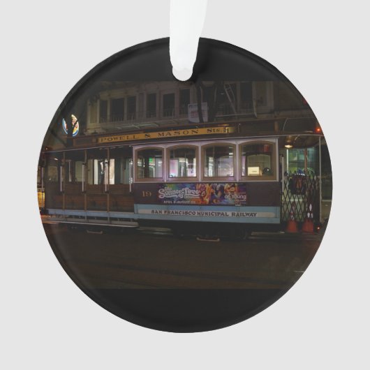 サンフランシスコケーブルカーオーナメント オーナメント (正面)