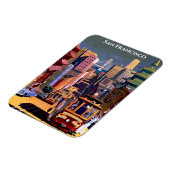 サンフランシスコケーブルカーレトロヴィンテージトラベル マグネット (左側)