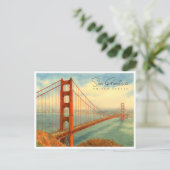 サンフランシスコゴールデンゲートウォーターカラートラベル シーズンポストカード (スタンド正面)