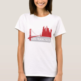 サンフランシスコゴールデンゲートブリッジスカイラインTシャツ Tシャツ