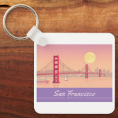 サンフランシスコゴールデンゲートブリッジパステルトラベル キーホルダー (正面)