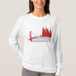 サンフランシスコゴールデンゲートブリッジレディースティーシャツ Tシャツ