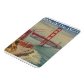 サンフランシスコゴールデンゲートブリッジレトロヴィンテージ マグネット (左側)