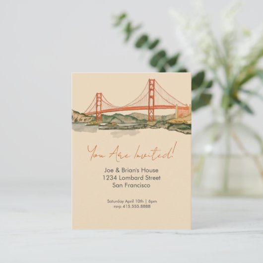 サンフランシスコゴールデンゲートブリッジ招待状 案内ポストカード (スタンド正面)