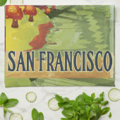 サンフランシスコゴールデンゲートブリッジ キッチンタオル (折り畳み)