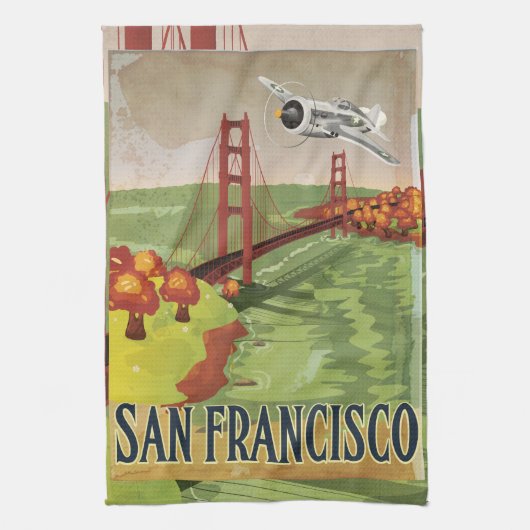 サンフランシスコゴールデンゲートブリッジ キッチンタオル (縦)
