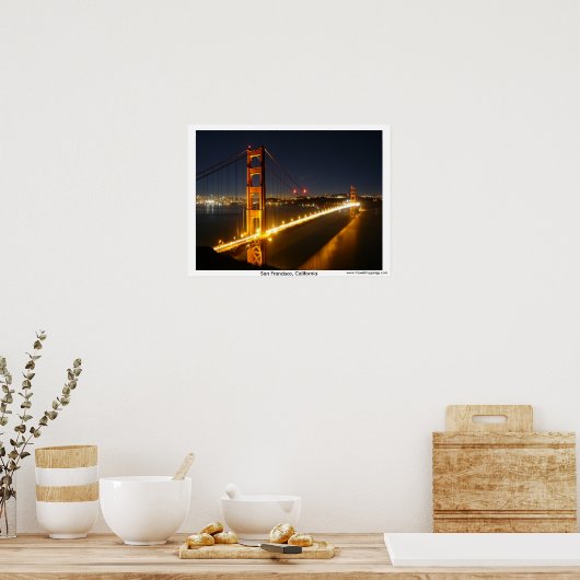 サンフランシスコゴールデンゲートブリッジ ポスター (キッチン)