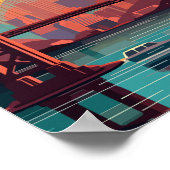 サンフランシスコゴールデンゲートヴィンテージトラベル ポスター (角)