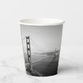 サンフランシスコゴールデンゲート白黒ヴィンテージ 紙コップ (裏面)