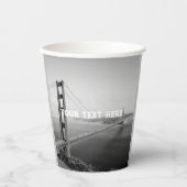 サンフランシスコゴールデンゲート白黒ヴィンテージ 紙コップ (正面)